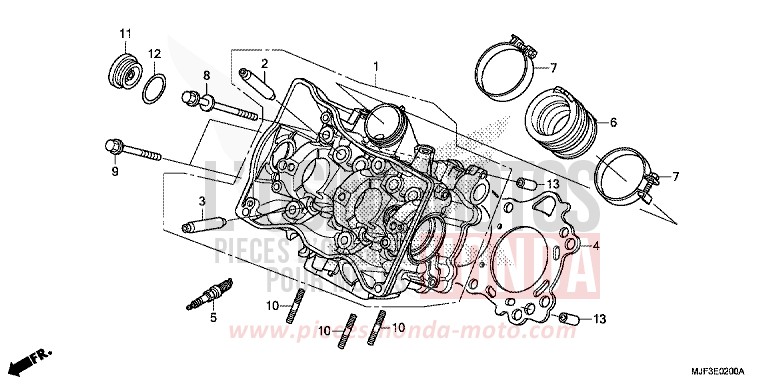 ZYLINDERKOPF von CTX700 ABS DARKNESS BLACK METALLIC (NH463) von 2014